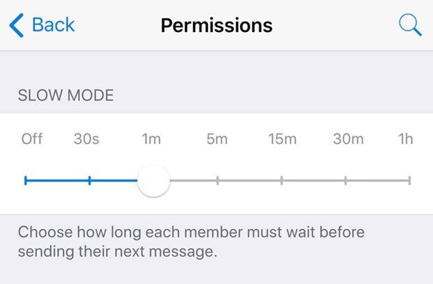 how to change the slow mode in telegram